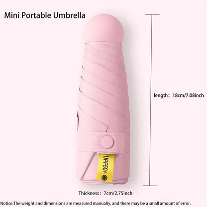 Sun Umbrella Travel Umbrella Compact Ultralight Mini Portable