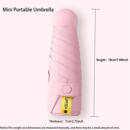 Sun Umbrella Travel Umbrella Compact Ultralight Mini Portable