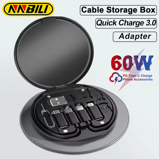 NNBILI 60W Multifunctional USB Type C Data Cable Set Fast Charging For