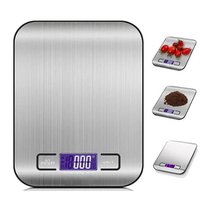 New 5kg/1g Portable Kitchen Scale Coffee Electronic Scale Stainless