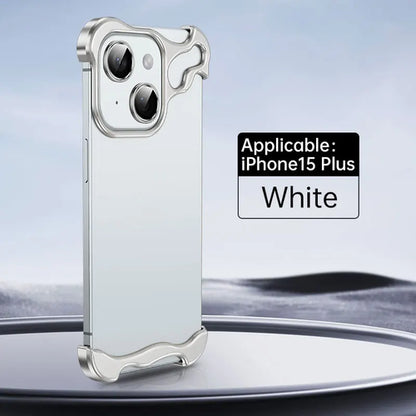 Luxury Alien Titanium Alloy Bumper Phone Case For iPhone 15 13 12 14