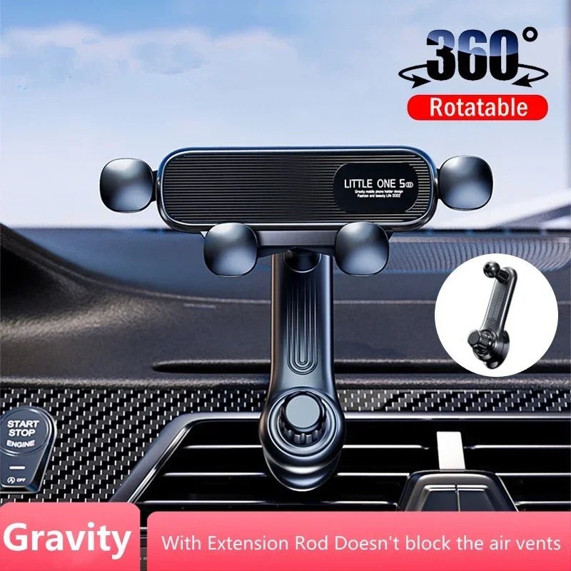 360° Rotation Gravity Car Phone Holder Air Vent Clip Navigation Stand