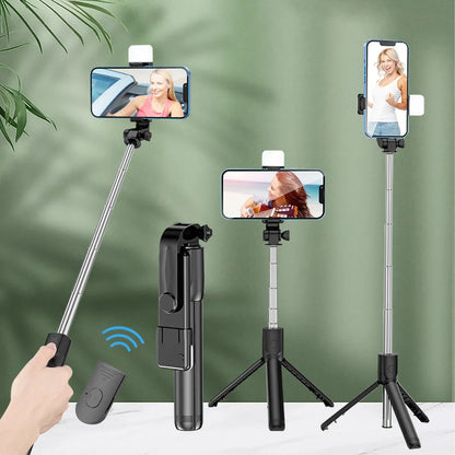 Selfie Stick Telescopic Travel Handheld Tripod Portable Phone Stand