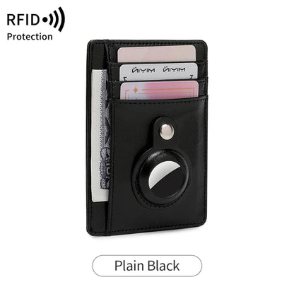Ultrathin RFID Blocking Credit Card Wallet Can hold Airtag wallet