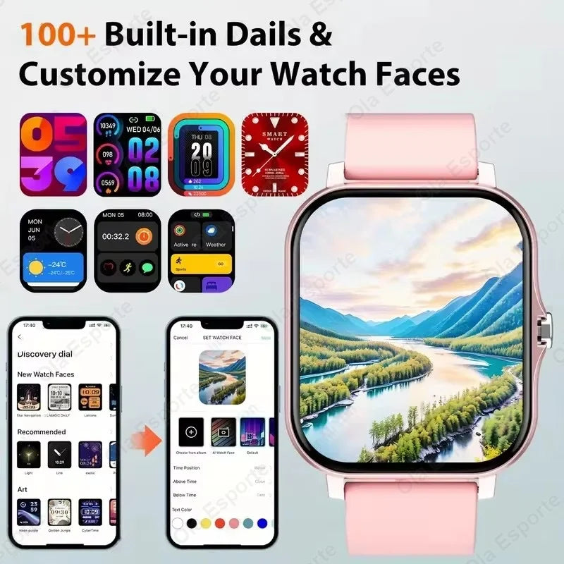 NEW 2025 Fashion SmartWatch Android Phone 2.01" Color Screen Full