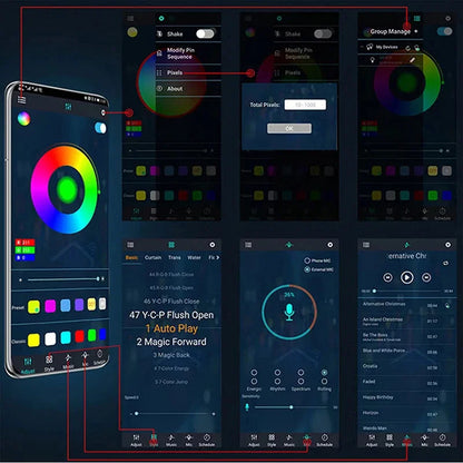 4in1 18LED Symphony Led Interior lights Atmosphere Footwell lamp App