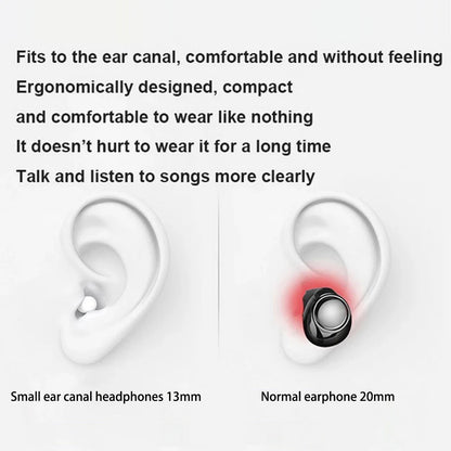 Invisible Earphones Mini Headphones Bluetooth TWS Wireless Touch