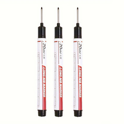 10Pcs/Set Multi-Purpose 20mm Deep Hole Long Nib Head Marker For Metal