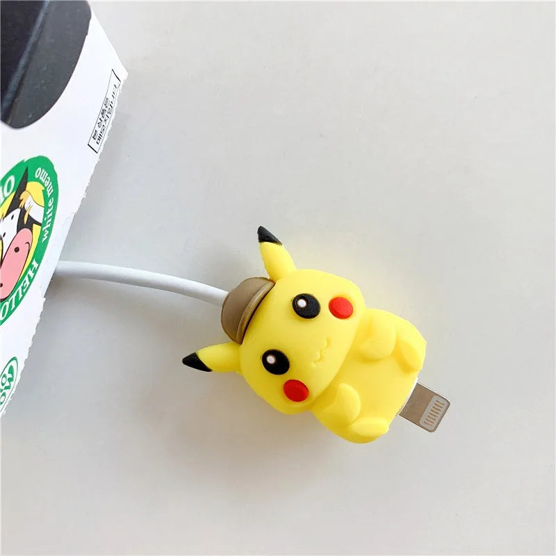 Anime Pokemon Pikachu Doll Data Cable Protective Cover Protective