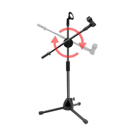 Tripod Boom Microphone Stand With Mic Clip Cell Phone And Microphone