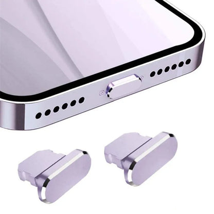2-10PCS Aluminum Alloy Anti Dust Plug for IPhone 13 12 11 Pro Max 8 7