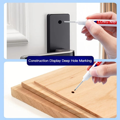 10Pcs/Set Multi-Purpose 20mm Deep Hole Long Nib Head Marker For Metal