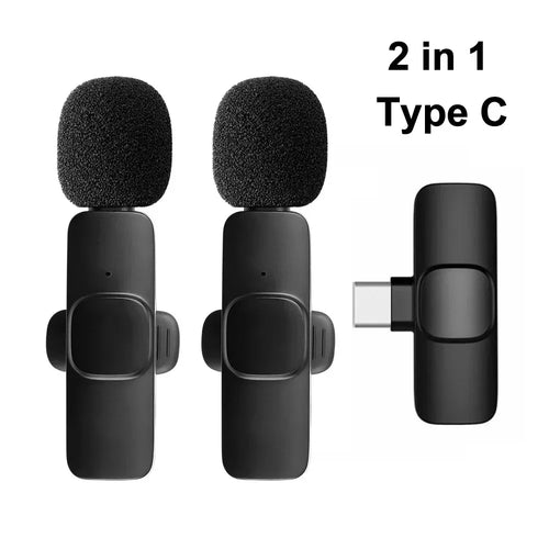 2.4G Wireless Lavalier Microphone Noise Cancelling Audio Video