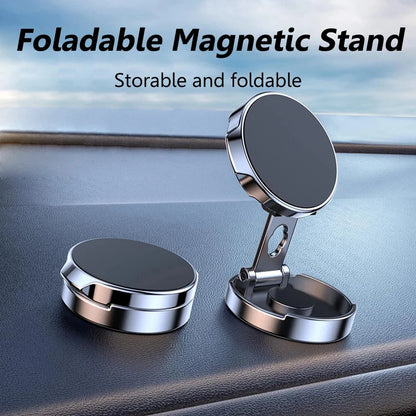 Round Folding Magnetic Car Holder 360 Degree Rotatable Mobile Phone
