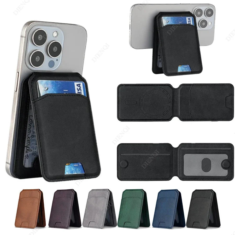 Card Wallet Phone Stand PU Leather Magnetic Card Holder  Phone Cases