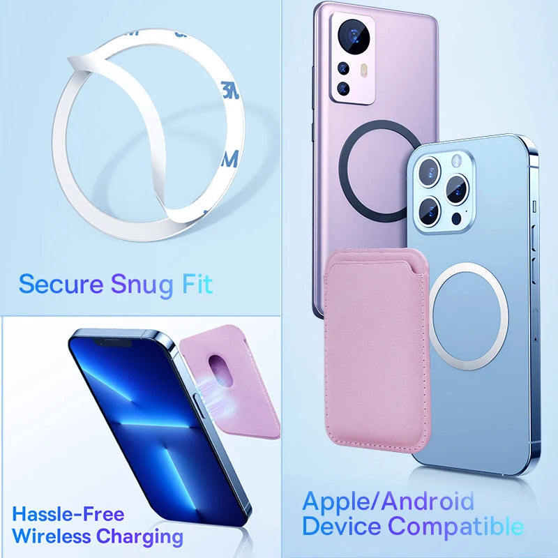 Magnetic Leather Wallet For Apple iPhone 16 15 14 13 12 11