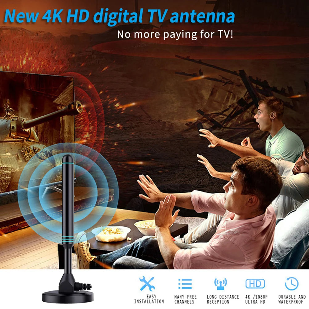 4K/1080P High-Definition Digital Tv Antenna Magnetic Base 4