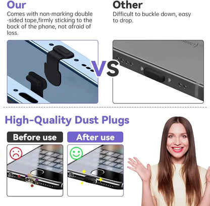 2-6PCS USB C Anti Loss Dust Plugs Type C Charging Port Cover for