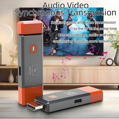 Wireless HDMI Video Transmitter and Receiver Extender 4K 1080P 50M TV Stick Dongle Adapter For PC Camera Laptop To Projector TV