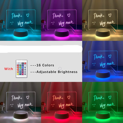 Rewritable 3D Night Light with Message Board & Touch Control Base