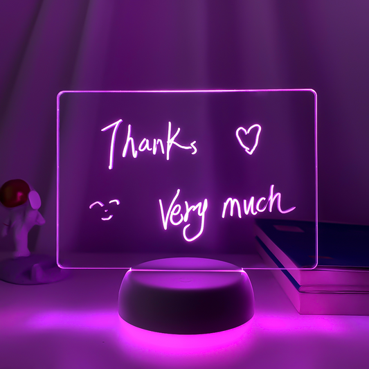 Rewritable 3D Night Light with Message Board & Touch Control Base