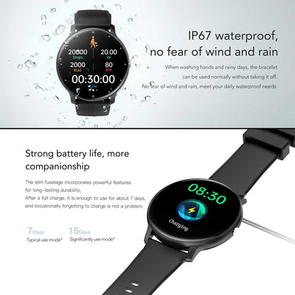 New Smart Watch Men Sports Fitness Watch Heart Rate Full Touch Screen Bluetooth Call 2025 New Ultra Light Smartwatch