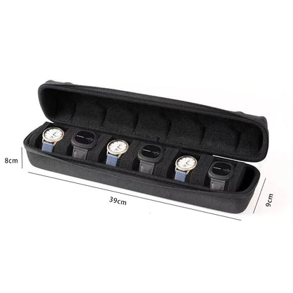 Watch Box Organizer for Men or Women，Watch Travel Case Portable Storage Watch Display Holder for Wristwatches and Smart Watches